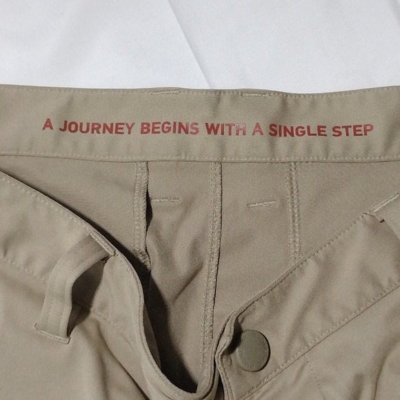 Rhone Commuter Pants Mens 34 Khaki Tan Slim Fit Tech Chinos 100036 - Picture 10 of 15